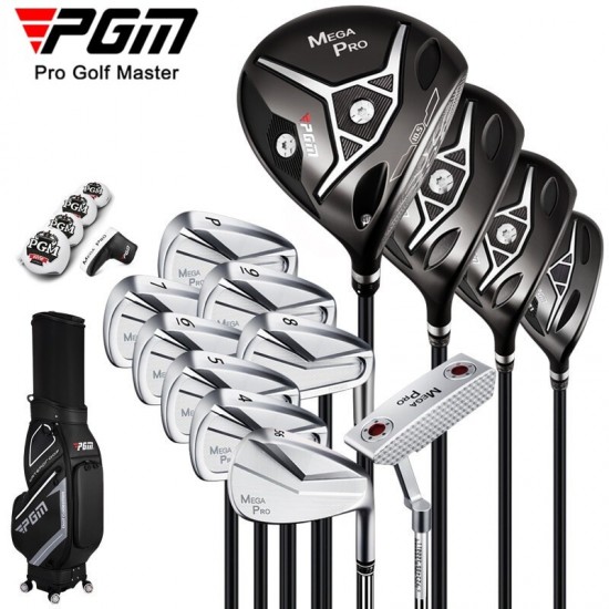 PGM MEGA PRO Men 13pcs Professional Golf Club Set High Rebound Titanium Alloy LOFT Angle 8.5°/9.5°/10.5° 56°S MTG036