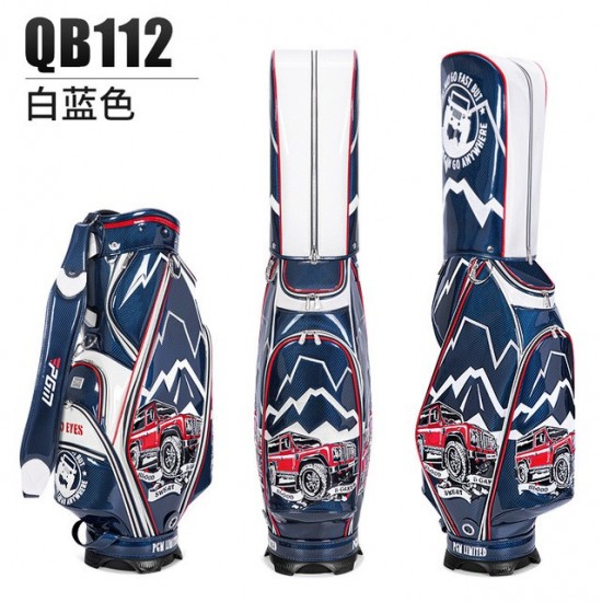 PGM MOO EYES Luxury Men Golf Bag Standard Bagpack Can Hould 13pcs Clubs Waterproof Crystal Leather 3D Embroidered QB112
