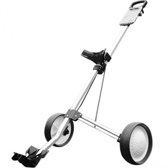 Pgm Golf Bag Cart Aluminium Alloy Two Wheels Barrow Foldable Handcart Trolley Outdoor Golf Course Training Accessories QC002