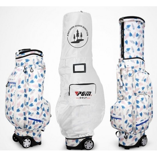 PGM Women Golf Bag High Quality Printing Golf Clubs Bags Korean Waterproof Golf Standard Bag Sports Cart Club Airbag Holds QB053