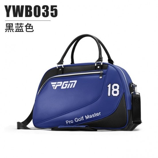 PGM Men Golf Clothing Bag Water Proof PU Ball Bag Large Capacity Clothes Bag Golf Shoes Bag Travelling Storage Handbag YWB035