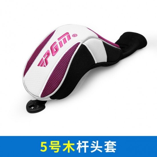 PGM Women&39s Golf Club Head Cover with Driver, 3-wood, 5-wood, Hardwood, 5-iron and Putter Easy To Use and Space Saving  GT015