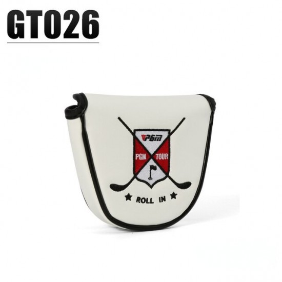 PGM Golf Club Head Cover Semicircle Magnetic Suction Anti-scratch Putter Protective Cover GT026
