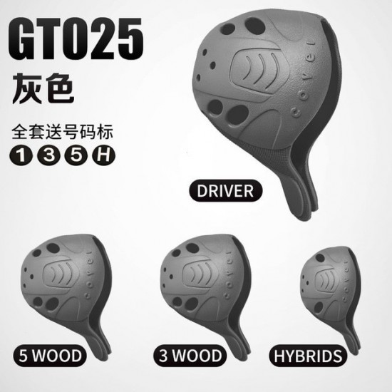 PGM Golf Club Head Cover 4 Pcs/set 1/3/5/UT Full Set of Wood Poles Waterproof High-elastic Material Easy To Use Save Space GT025