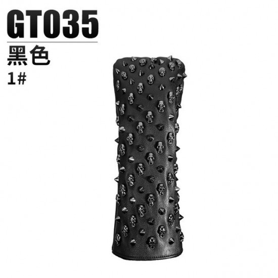 PGM Golf Club Head Covers Suitable for Woods and Putters Black and White Waterproof PU Material Protective Cover GT035