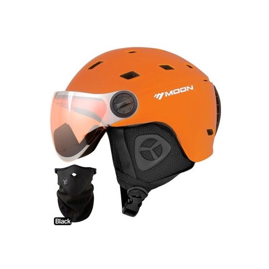 MOON Men Women Ski Helmet Goggles Snowboard Helmet Mask Moto Snowmobile Skateboard Skiing Helmet Winter Warm Fleece MS100