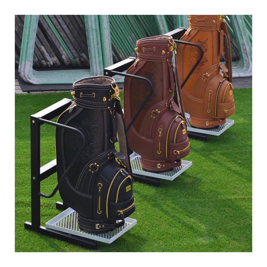 PGM Professional Storage Rack Holder For Golf Clubs Bag Stainless Steel Shelf Display Stand Outdoor Golf Range Training Supply