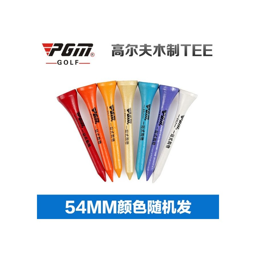 PGM 50pcs Wooden Golf TEE Ball Holder Golf Supply Accessories 42/54/70/83mm Random Color Factory Wholesale QT003